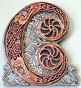 Celtic Letter C copper 